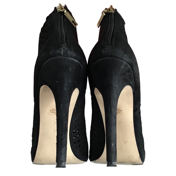 Ivanka Trump Didia Cutout Suede Bootie Black - Size 11 M - Picture 10 of 13